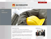 Tablet Screenshot of mayerhofer-bau.de